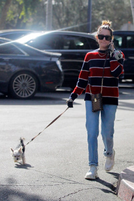 Ashley Tisdale – Walking Her Dog in Bel Air 12/17/2019