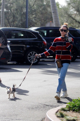 Ashley Tisdale – Walking Her Dog in Bel Air 12/17/2019
