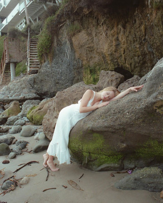 AVA PHILLIPPE at a Photoshoot on the Beach in Miami 2019