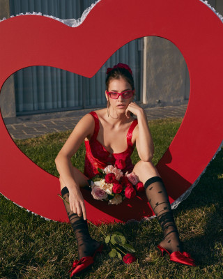 Barbara Palvin – For Love and Lemons Valentines Collection 2024