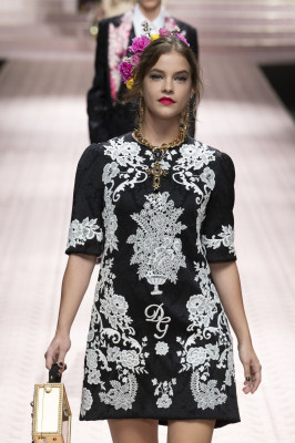 Barbara Palvin at Dolce &amp; Gabbana Fashion Show in Milan 09/23/2018  