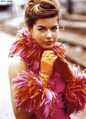 Basia Milewicz ~ US Harper&#039;s Bazaar August 1991 by Andrea Blanch