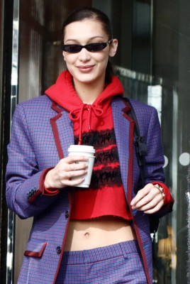 Bella Hadid Leaves Her Hotel in Paris 02/26/2018 