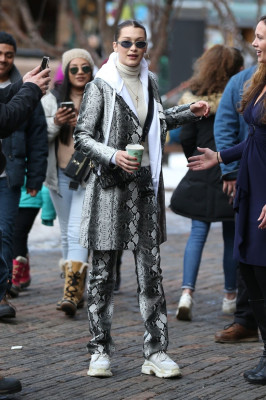 BELLA HADID Out in Aspen 12/30/2017