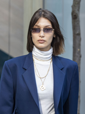 Bella Hadid – Arriving to Max Mara Headquarters in Milan 02/19/2020
