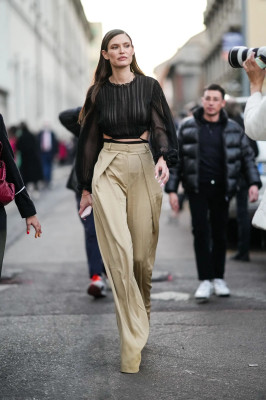 Bianca Balti - Alberta Ferretti Fall/Winter 2022 Fashion Show in Milan