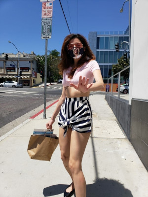 BLANCA BLANCO Out for Lunch to-go in West Hollywood 06/11/20200