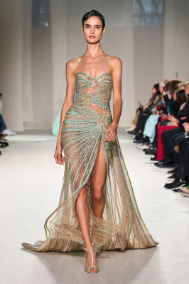 Blanca Padilla - Elie Saab Couture Spring/Summer 2023 Fashion Show in Paris