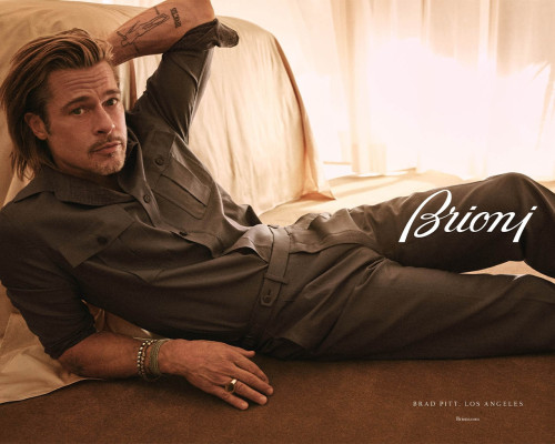 Brad Pitt by Mikael Jansson for Brioni Campaign S/S 2021
