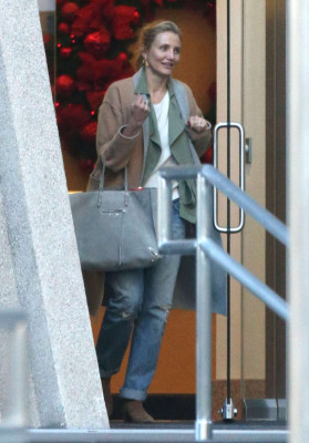Cameron Diaz at office building in Century City