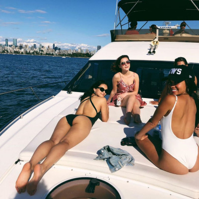 CAMILA MENDES in Swimsuit at a Boat with Friends 08/05/2019