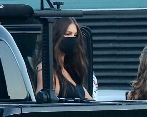 CAMILA MORRONE Out for Dinner with Family in Malibu 07/26/2020