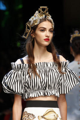 Camille Hurel - Dolce &amp; Gabbana Spring/Summer 2017 Fashion Show in Milan