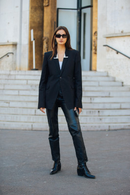 Camille Hurel - Paris Fashion Week Spring/Summer 2022 Street Style