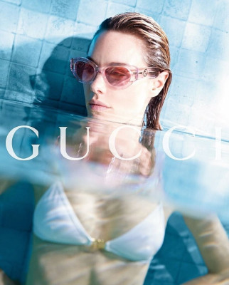 Camille Rowe for GUCCI LIDO by Anthony Seklaoui