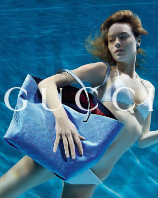 Camille Rowe for GUCCI LIDO by Anthony Seklaoui