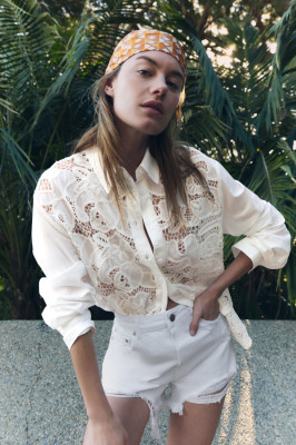 Camille Rowe for Zara