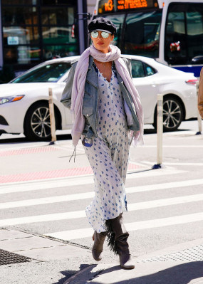 Candice Swanepoel in NYC