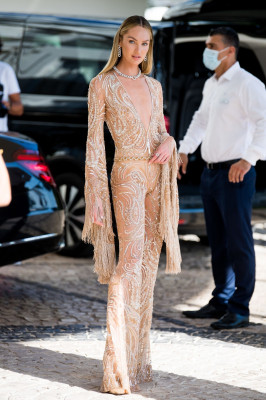 Candice Swanepoel - Arrives at the Cannes Film Festival | July 6, 2021