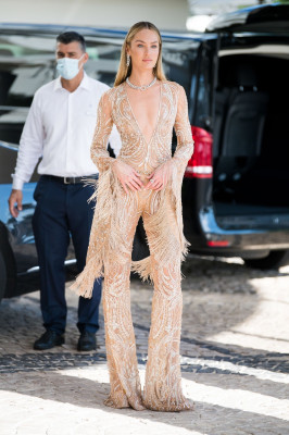 Candice Swanepoel - Arrives at the Cannes Film Festival | July 6, 2021
