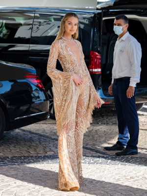 Candice Swanepoel - Arrives at the Cannes Film Festival | July 6, 2021