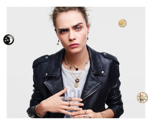 CARA DELEVINGNE for Rose de Vents Jewelry Collection Campaign for Dior 2020