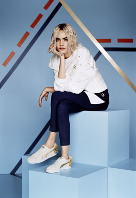 Cara Delevingne – Puma Suede Bow Varsity Trainer Campaign