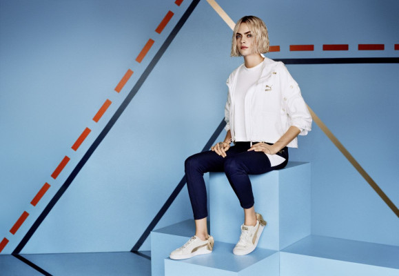 Cara Delevingne – Puma Suede Bow Varsity Trainer Campaign