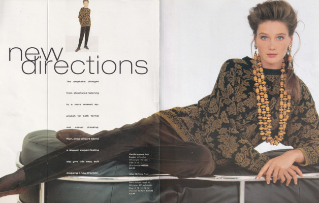 Carla Bruni ~ Next Directory catalogue, autumn/winter 1990