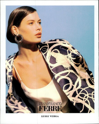 Carre Otis ~ Gianfranco Ferre SS 1989 by Herb Ritts