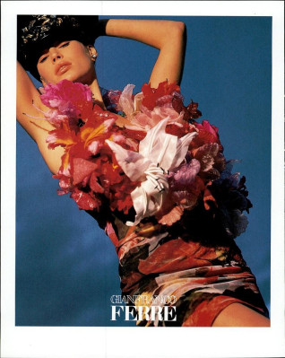 Carre Otis ~ Gianfranco Ferre SS 1989 by Herb Ritts