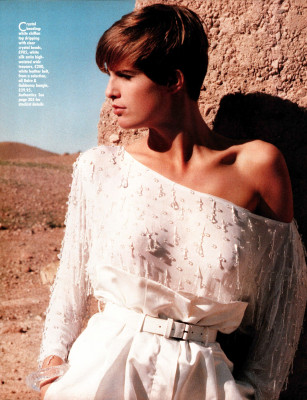 Chandra North ~ Marie Claire UK April 1990 by Jean-Noël L'Harmeroult 