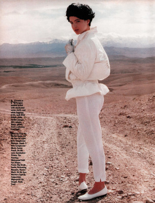 Chandra North ~ Marie Claire UK April 1990 by Jean-Noël L'Harmeroult 
