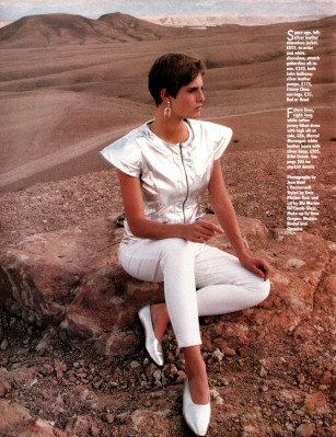 Chandra North ~ Marie Claire UK April 1990 by Jean-Noël L'Harmeroult 