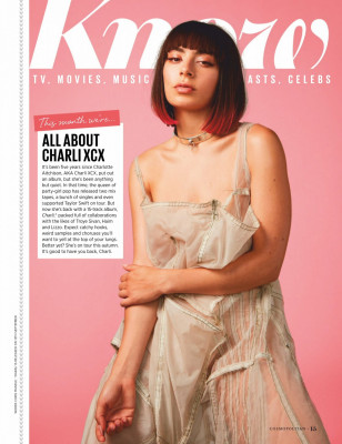 CHARLI XCX on the Cover of Cosmopolitan Magaziine, UK October 2019