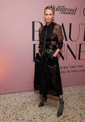 Charlize Theron at the Hollywood Reporter Beauty Dinner in Hollywood 10/25/23
