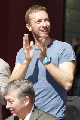 Chris Martin - Hollywood Walk of Fame Ceremony for Elvis Duran 03/02/2017