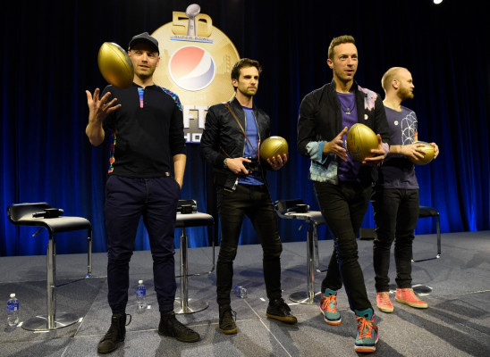 Chris Martin - Pepsi Super Bowl Halftime Press Conference in San Francisco