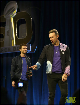 Chris Martin - Pepsi Super Bowl Halftime Press Conference in San Francisco