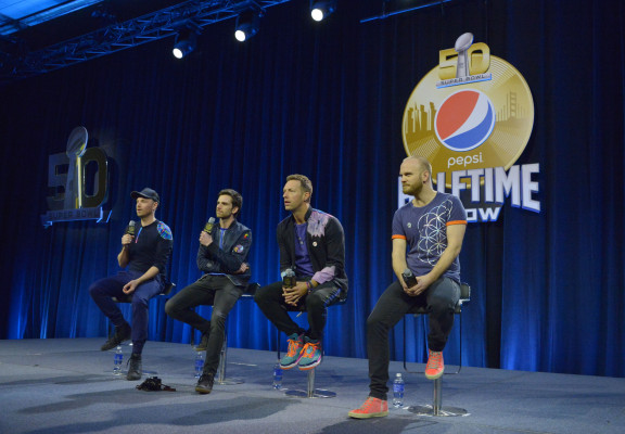 Chris Martin - Pepsi Super Bowl Halftime Press Conference in San Francisco