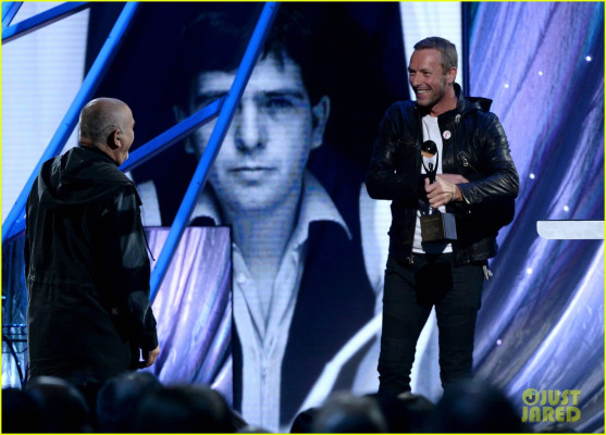 Chris Martin - Rock And Roll Hall Of Fame Induction Ceremony in NY 04/10/2014