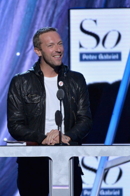 Chris Martin - Rock And Roll Hall Of Fame Induction Ceremony in NY 04/10/2014
