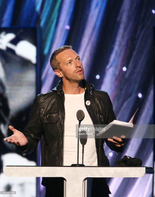 Chris Martin - Rock And Roll Hall Of Fame Induction Ceremony in NY 04/10/2014
