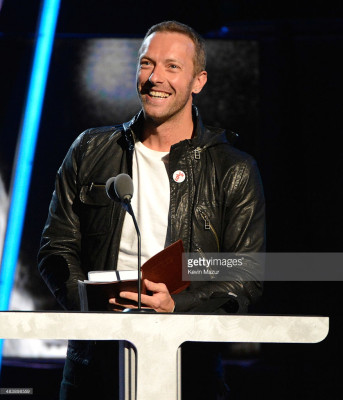 Chris Martin - Rock And Roll Hall Of Fame Induction Ceremony in NY 04/10/2014