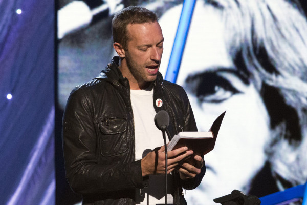 Chris Martin - Rock And Roll Hall Of Fame Induction Ceremony in NY 04/10/2014