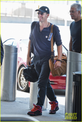 Chris Martin - JFK Airport in New York 07/20/2015