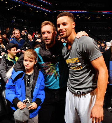 Chris Martin - Nets vs. Warriors game in Brooklyn, December 2016 