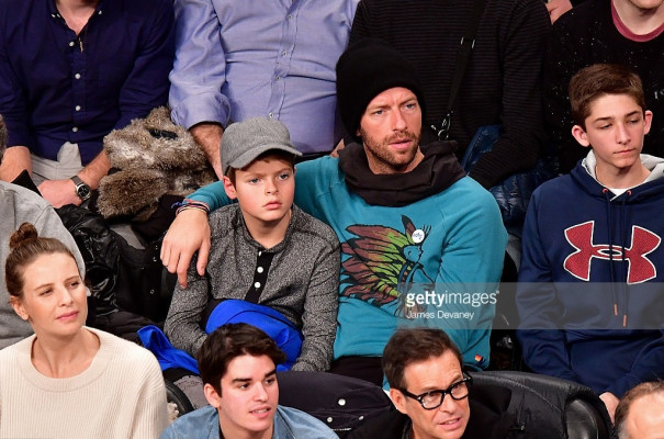 Chris Martin - Nets vs. Warriors game in Brooklyn, December 2016 