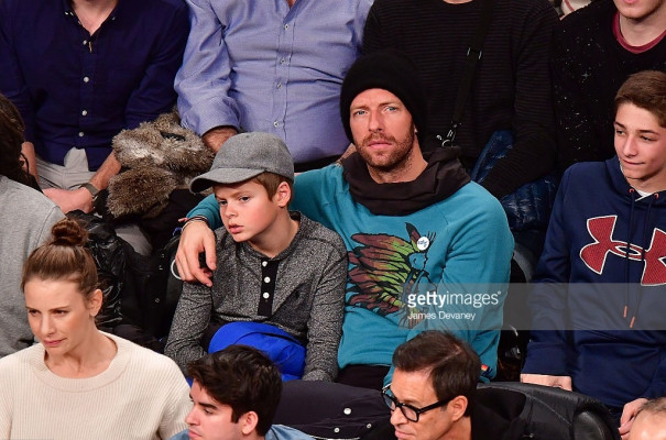 Chris Martin - Nets vs. Warriors game in Brooklyn, December 2016 