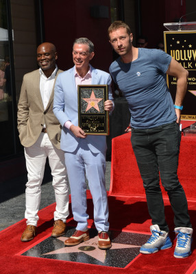 Chris Martin at the Hollywood Walk of Fame Ceremony for Elvis Duran 03/02/2017